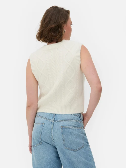 Rita Ora Cable Knit Vest