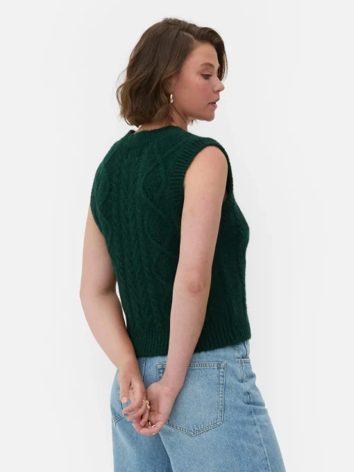 Rita Ora Cable Knit Vest