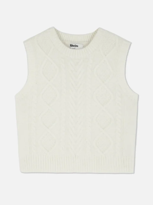Rita Ora Cable Knit Vest