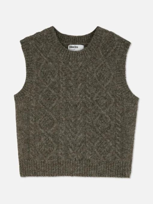 Rita Ora Cable Knit Vest