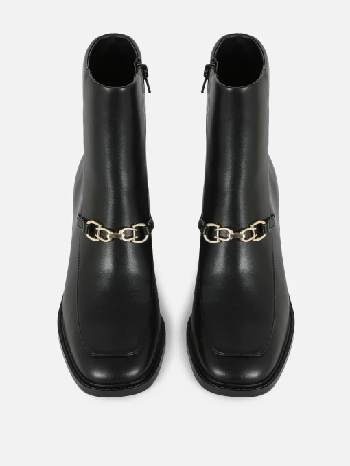 Rita Ora Chain Detail Block Heel Boots