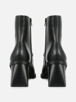 Rita Ora Chain Detail Block Heel Boots