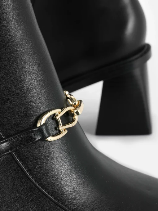 Rita Ora Chain Detail Block Heel Boots