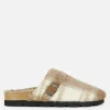 Rita Ora Check Faux Fur Lined Clog Mules