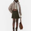 Rita Ora Check Pleated Mini Skirt