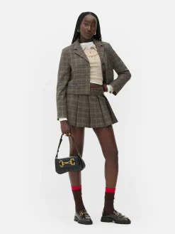 Rita Ora Check Snaffle Detail Mini Skort