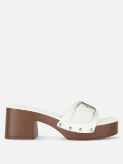 Rita Ora Chunky Heel Clog Mules