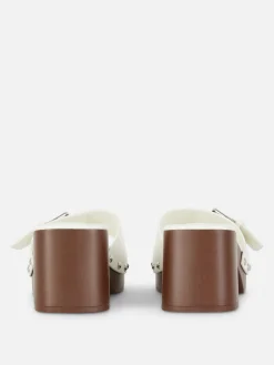 Rita Ora Chunky Heel Clog Mules