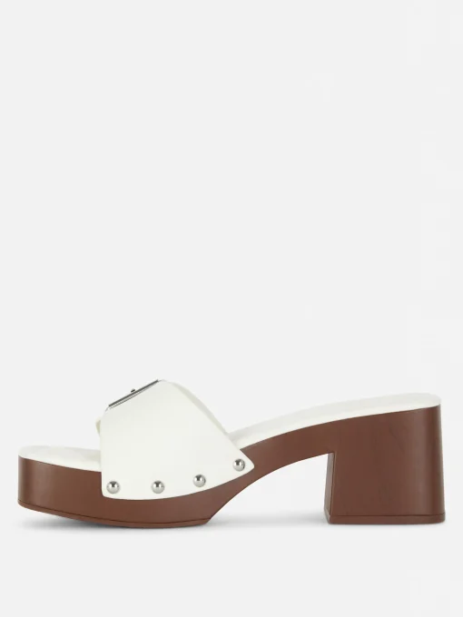 Rita Ora Chunky Heel Clog Mules