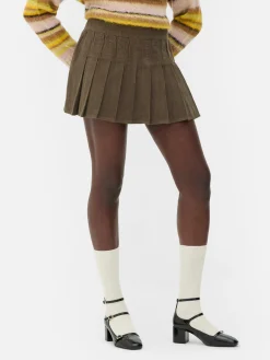 Rita Ora Corduroy Mini Skirt