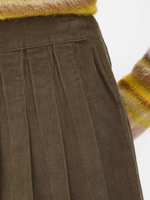 Rita Ora Corduroy Mini Skirt