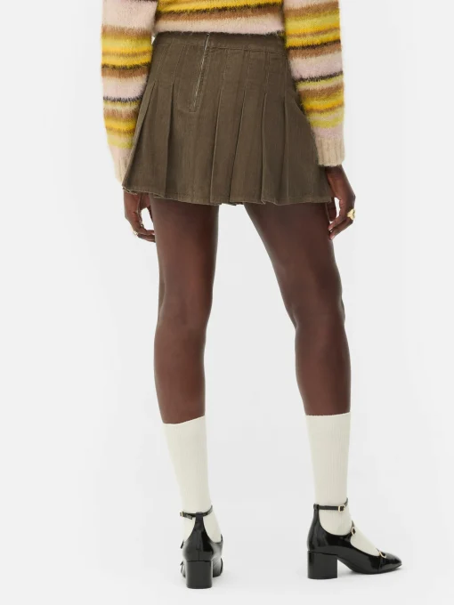 Rita Ora Corduroy Mini Skirt