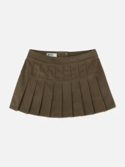 Rita Ora Corduroy Mini Skirt