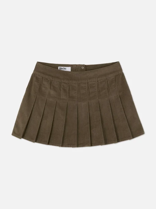 Rita Ora Corduroy Mini Skirt