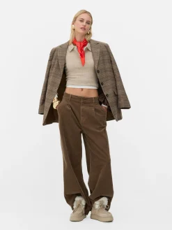 Rita Ora Corduroy Wide Leg Pants