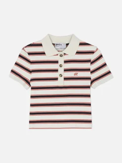 Rita Ora Cropped Polo Shirt