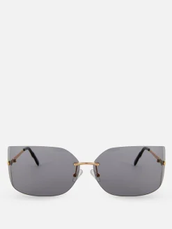 Rita Ora Curved Rimless Sunglasses