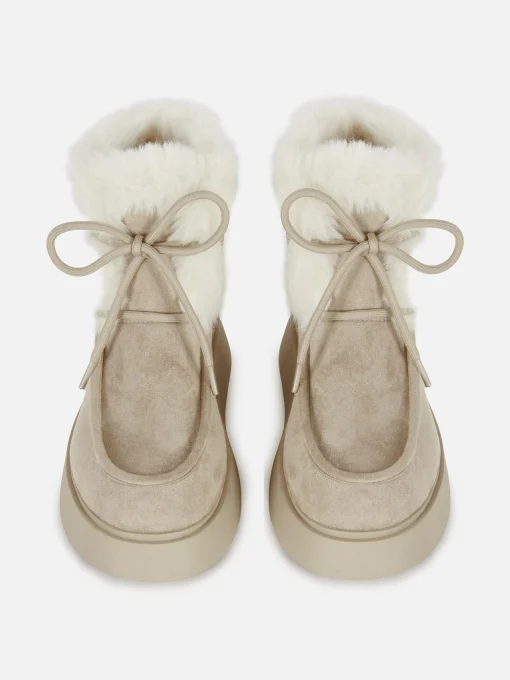 Rita Ora Faux Fur Apron Boots