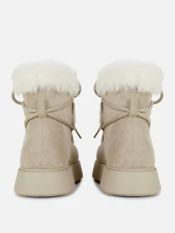 Rita Ora Faux Fur Apron Boots