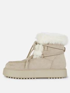 Rita Ora Faux Fur Apron Boots