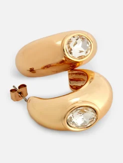 Rita Ora Faux Gem Chunky Hoop Earrings