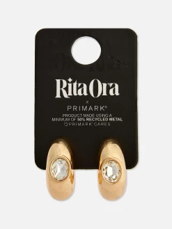 Rita Ora Faux Gem Chunky Hoop Earrings