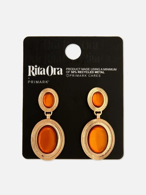 Rita Ora Faux Gemstone Drop Earrings