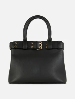 Rita Ora Faux Leather Buckle Tote