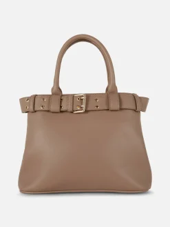 Rita Ora Faux Leather Buckle Tote