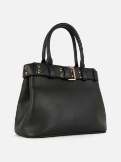 Rita Ora Faux Leather Buckle Tote