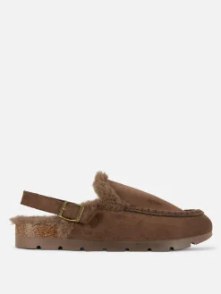 Rita Ora Faux Suede Slingback Loafers