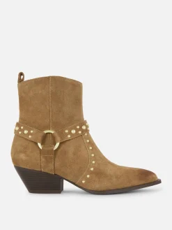 Rita Ora Faux Suede Studded Ankle Boots