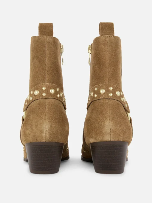 Rita Ora Faux Suede Studded Ankle Boots