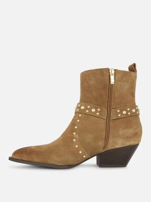 Rita Ora Faux Suede Studded Ankle Boots