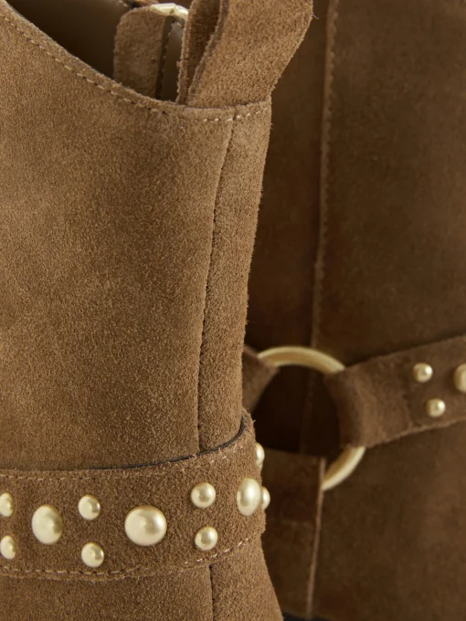 Rita Ora Faux Suede Studded Ankle Boots