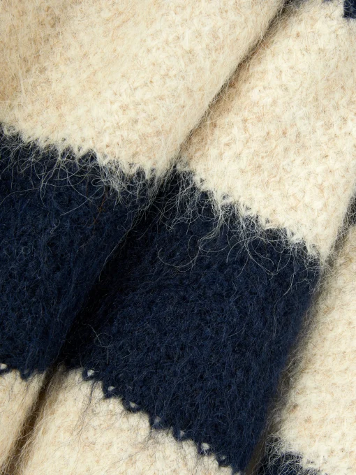 Rita Ora Fluffy Striped Sweater