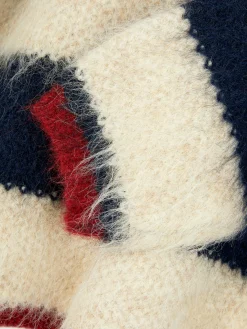 Rita Ora Fluffy Striped Sweater