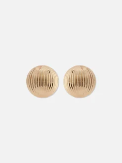 Rita Ora Large Ridged Stud Earrings