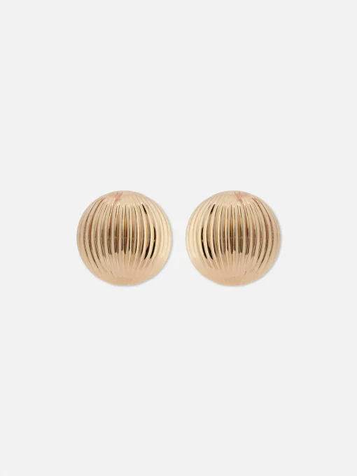 Rita Ora Large Ridged Stud Earrings