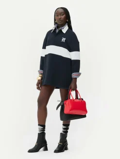 Rita Ora Oversized Polo Sweatshirt