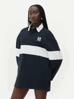 Rita Ora Oversized Polo Sweatshirt