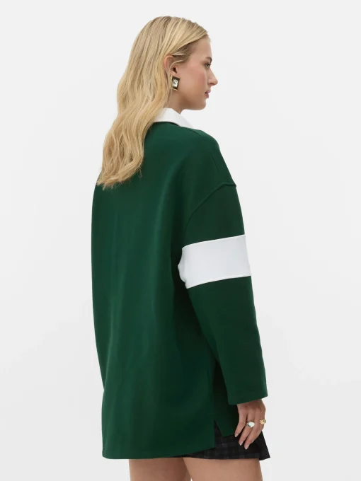 Rita Ora Oversized Polo Sweatshirt