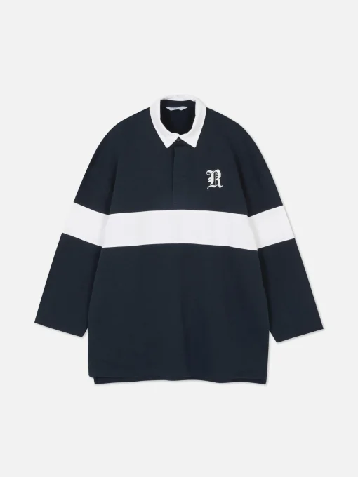 Rita Ora Oversized Polo Sweatshirt