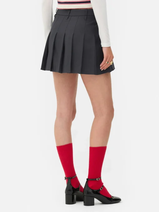 Rita Ora Pleated Mini Skirt