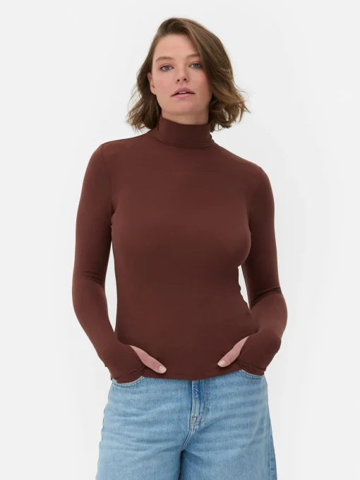 Rita Ora Roll Neck Long Sleeve Top