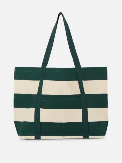 Rita Ora Stripe Canvas Shopper Bag