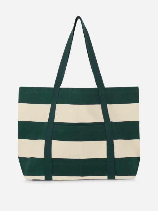 Rita Ora Stripe Canvas Shopper Bag