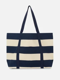 Rita Ora Stripe Canvas Shopper Bag