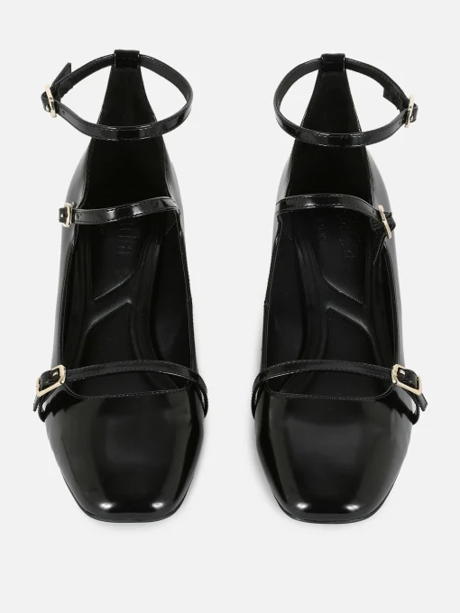 Rita Ora Triple-Strap Mary Jane Heels