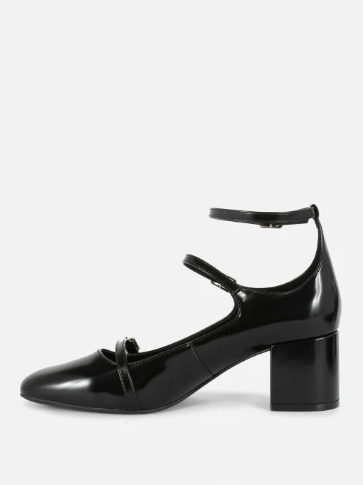 Rita Ora Triple-Strap Mary Jane Heels